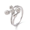 Non-Tarnish 304 Stainless Steel Round Ball Finger Ring for Women RJEW-D120-13P-1