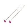 Brass Micro Pave Cubic Zirconia Stud Earring Findings CU-CBA4618-01P-03-1