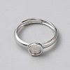 1Pc 925 Sterling Silver Adjustable Ring Components STER-BC0002-81A-3