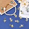 30Pcs 2 Colors Alloy Enamel Pendants ENAM-YW0008-78-4