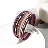 Bohemia PU Leather Cord Multi-strand Bracelets PW-WG69AB3-04-1