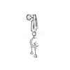 Brass Pave Clear Cubic Zirconia Clip on Belly Rings FS-WG683DA-07-1