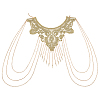 Iron Shoulder Bra Body Chain AJEW-WH0038-80G-1