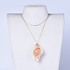 Spiral Shell Pendants Necklaces and Dangle Earrings Jewelry Sets SJEW-JS01012-8