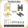 8Pcs 2 Colors Alloy Hinge FIND-GA0007-01-2