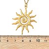 304 Stainless Steel Sun Pendant Satellite Chain Necklaces NJEW-JN06507-4
