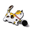 Cute Fat Cat Alloy Enamel Pins JEWB-C036-02EB-01-3