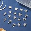 18Pcs 8 Styles Alloy Glass & Resin Pendants DIY-FS0005-35-7