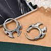 Fire Shaped 316 Surgical Stainless Steel Hoop Earrings X-EJEW-G416-35P-3