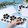 Gorgecraft 4 Sheets 2 Colors Flower PVC Waterproof Car Stickers DIY-GF0008-94B-3