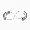 304 Stainless Steel Hoop Earrings EJEW-O089-26P-2