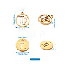24Pcs 304 Stainless Steel Pendants STAS-TA0001-30G-7