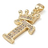 Rack Plating Brass Micro Pave Cubic Zirconia Pendants KK-D535-01T-RS-2