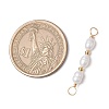 Natural Cultured Freshwater Pearl Rice Beaded Connector Charms PALLOY-JF03703-2