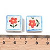 Printed Handmade Porcelain Beads PORC-G016-04B-4