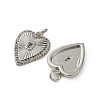 Brass Micro Pave Cubic Zirconia Pendants KK-P308-09P-2