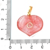 Cherry Quartz Glass Pendants G-B188-02G-01-3