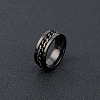 304 Stainless Steel Rotatable Chain Finger Rings for Men FS-WG60CA3-39-1
