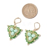 Glass Seed Beads Dangle Earrings EJEW-MZ00331-01-3