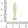 Brass Enamel Fish Connector Charms KK-L255-15G-02-3