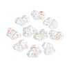 Spray Painted Transparent Acrylic Beads OACR-N149-01J-1