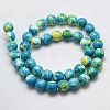 Synthetic Ocean White Jade Beads Strands G-L019-8mm-06-3