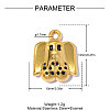 304 Stainless Steel with Black Enamel Charms SA-OY001-10G-2