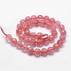 Cherry Quartz Glass Beads Strands G-D840-43-10mm-2