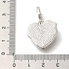 Brass Micro Pave Clear Cubic Zirconia European Dangle Charms Bails KK-K388-68P-3