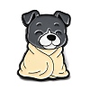 Bulldog with Blanket Enamel Pins JEWB-I055-04EB-04-1
