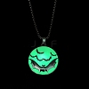 Luminous Glow in the Dark Alloy Halloween Bat Pendant Nekclaces PW-WG387DD-02-1