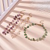 Gemstone Chips Beaded Anklet with 304 Stainless Steel Chains for Women AJEW-AN00497-2