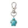 Sea Turtle Synthetic Howlite Pendant Decorations HJEW-JM02382-1