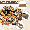 80Pcs 8 Colors 2-Hole Wood Buttons WOOD-GF0002-35C-5