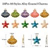 50Pcs 10 Styles Alloy Enamel Pendants ENAM-CJ0003-94-2