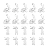 Unicraftale 20Pcs 2 Style 201 Stainless Steel Bunny Pendants STAS-UN0052-01-1