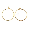 Brass Wine Glass Charm Rings Hoop Earrings X-EC067-2G-1