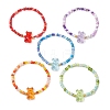 Glass Seed Bead & CCB Plastic  Kid Bracelets BJEW-JB11204-1