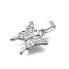 Brass Micro Pave Cubic Zirconia Charms KK-P336-16A-P-2