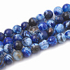 Dyed Natural Crackle Agate Beads Strands G-T100-04A-1