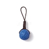 Round Natural Lava Rock Pendant Decorations PALLOY-JF03446-3