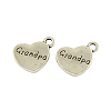 Tibetan Style Heart Alloy Pendants TIBEP-Q043-203-RS-1