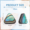 BENECREAT 10Pcs Natural Abalone Shell/Paua Shell Beads SSHEL-BC0001-29-2