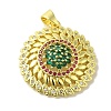 Brass Micro Pave Colorful Cubic Zirconia Pendants KK-Z042-20G-01-1