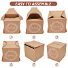 1 Set Square Printed Cardboard Boxes for Wedding Cards CBOX-SP0001-01A-4