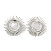 304 Stainless Steel Flower Stud Earrings for Women EJEW-U022-09P-3