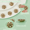 10Pcs Alloy Rhinestone Shank Buttons BUTT-FG0001-41B-4