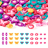  75Pcs 5 Style Opaque Acrylic/Resin Beads DIY-TA0004-29-20