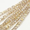 Electroplate Glass Beads Strands X-EGLA-D018-8x8mm-75-1