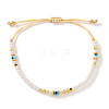 Glass & Brass Beads Braided Bracelets LS-XO9913-1-1